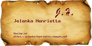 Jelenka Henrietta névjegykártya