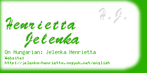 henrietta jelenka business card